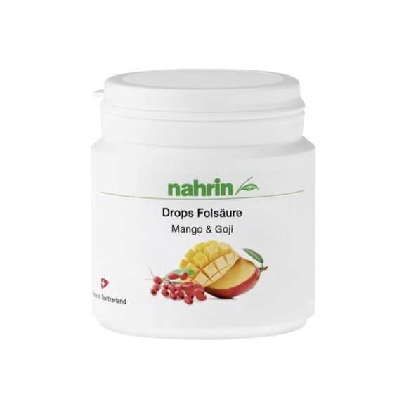 Nahrin Folsav Drops rágótabletta mangóval és goji bogyóval 60db